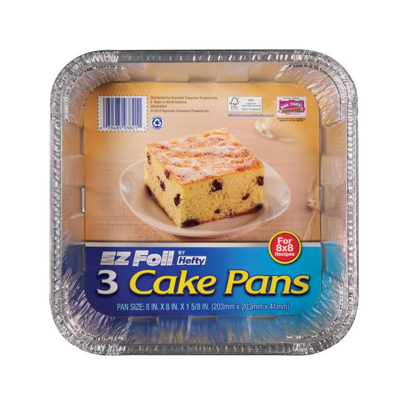 Hefty EZ Foil Cake Pan - 3 Pans