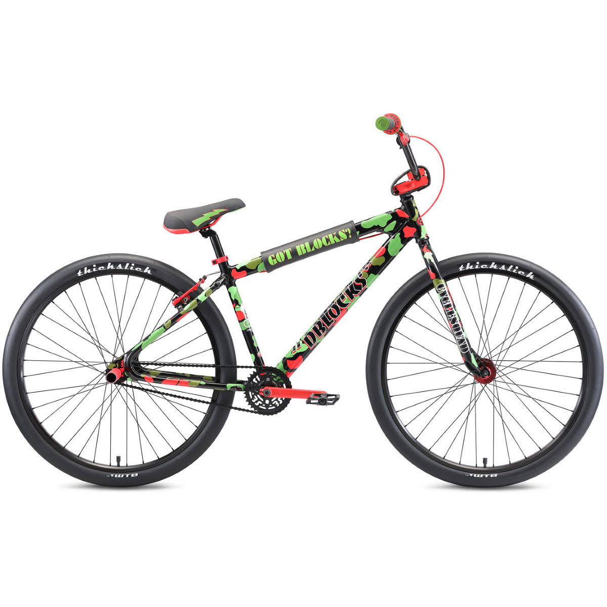 SE Bikes DBlocks Big Ripper 29" BMX Bike 2021 - Green - Red