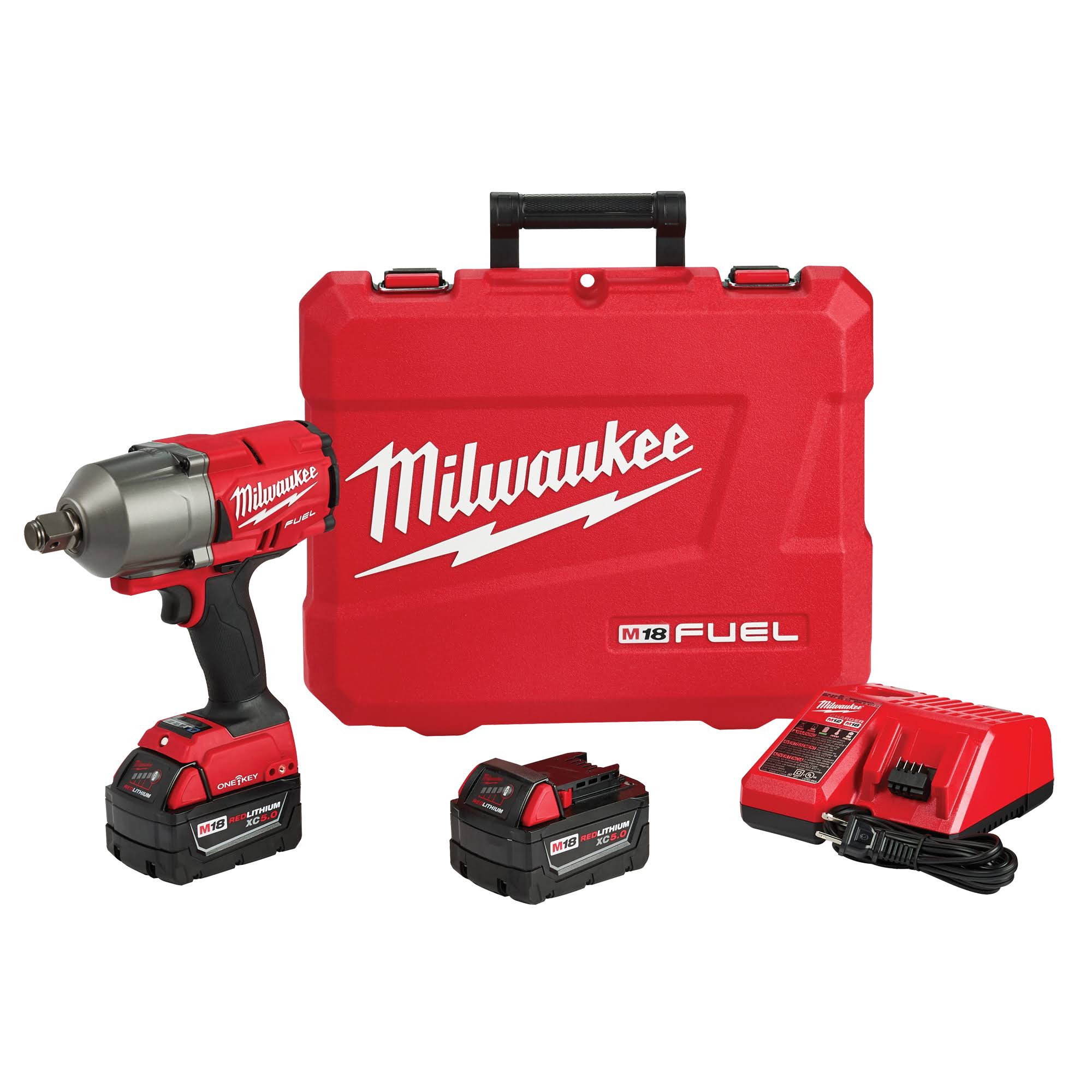 Milwaukee Electric Tool 2864-22 Cordless Impact Wrench Kits - 18.0V, 1500 Foot lbs, Max. Torque, Battery