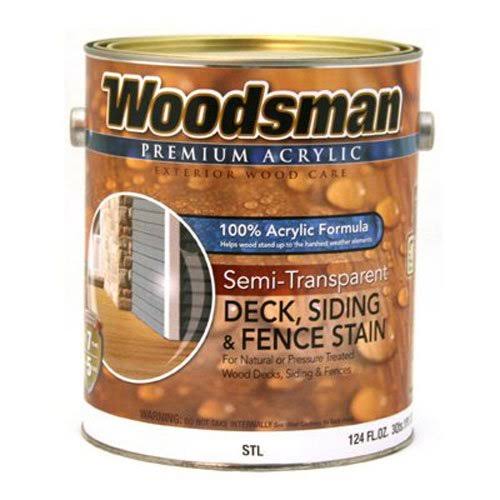 True Value Mfg Woodsman STLN-GL Acrylic Deck Siding and Fence Stain - Semi-Transparent