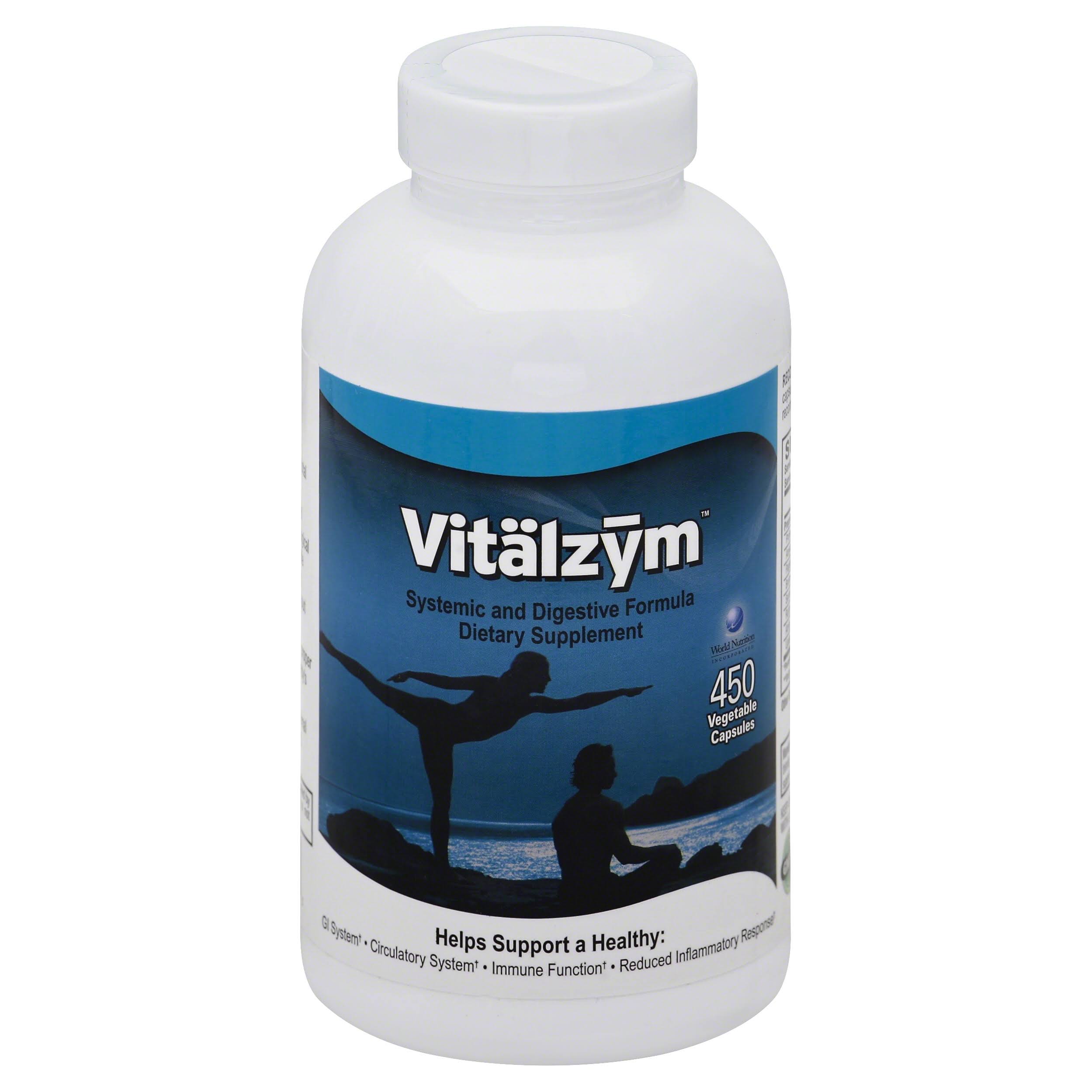 World Nutrition Vitalzym, Vegetable Capsules - 450 capsules