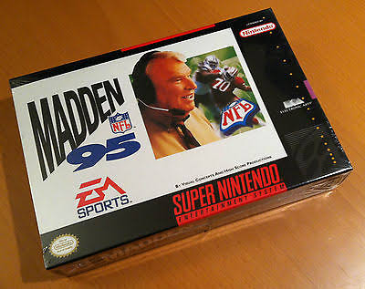 EA SPORTS MADDEN 95 game for Super Nintendo SNES Complete CIB TESTED V37