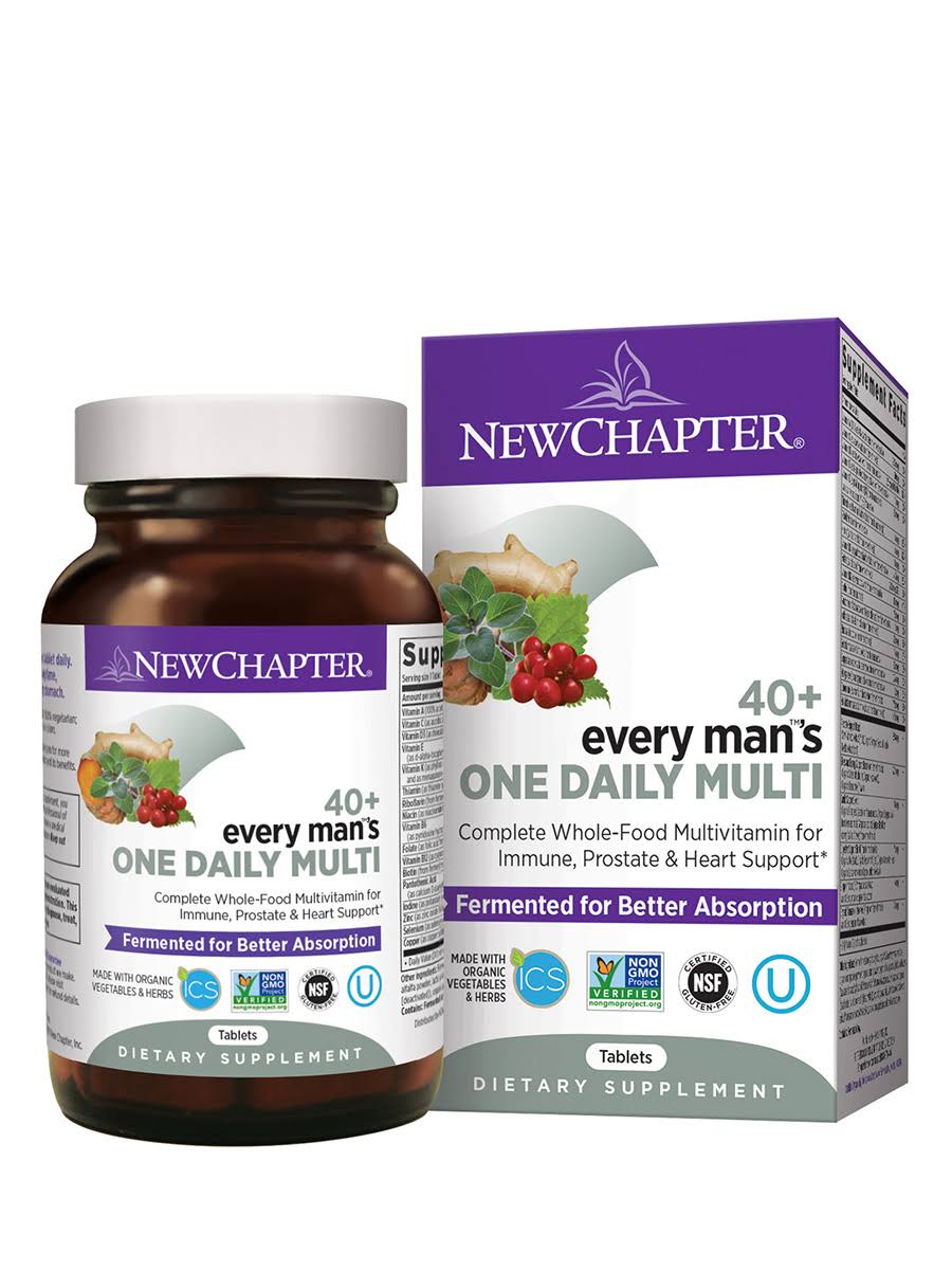 New Chapter 40+ Every Man's One Daily Multi Dietary Supplement - 72 Tablets