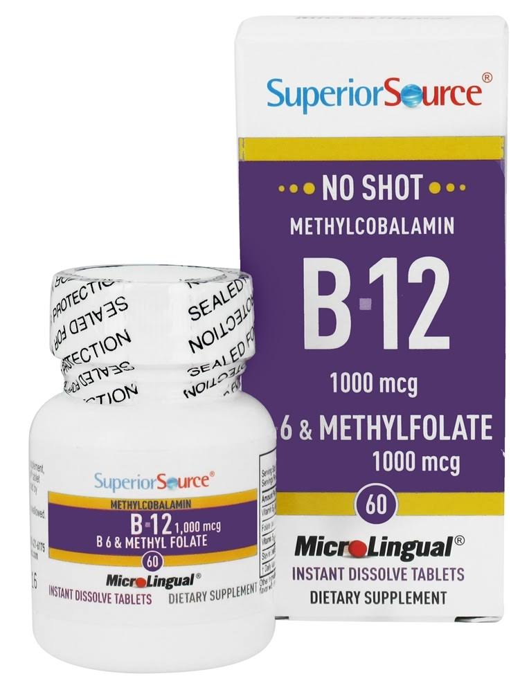Superior Source B12 B6 & Methylfolate - 60 Instant Dissolve Tablets