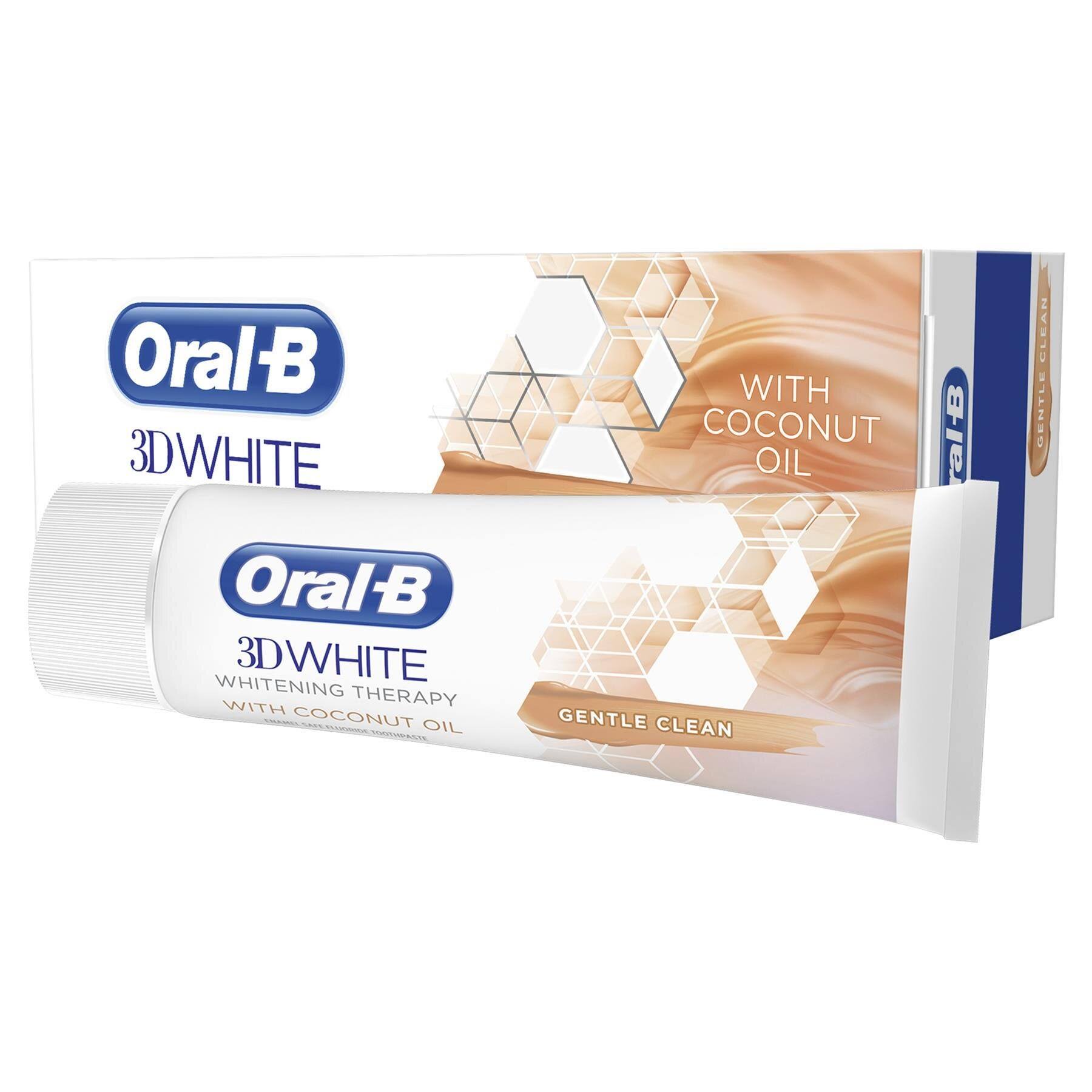 Oral-B 3D White with Coconut Oil Gentle Clean Toothpaste 75ml