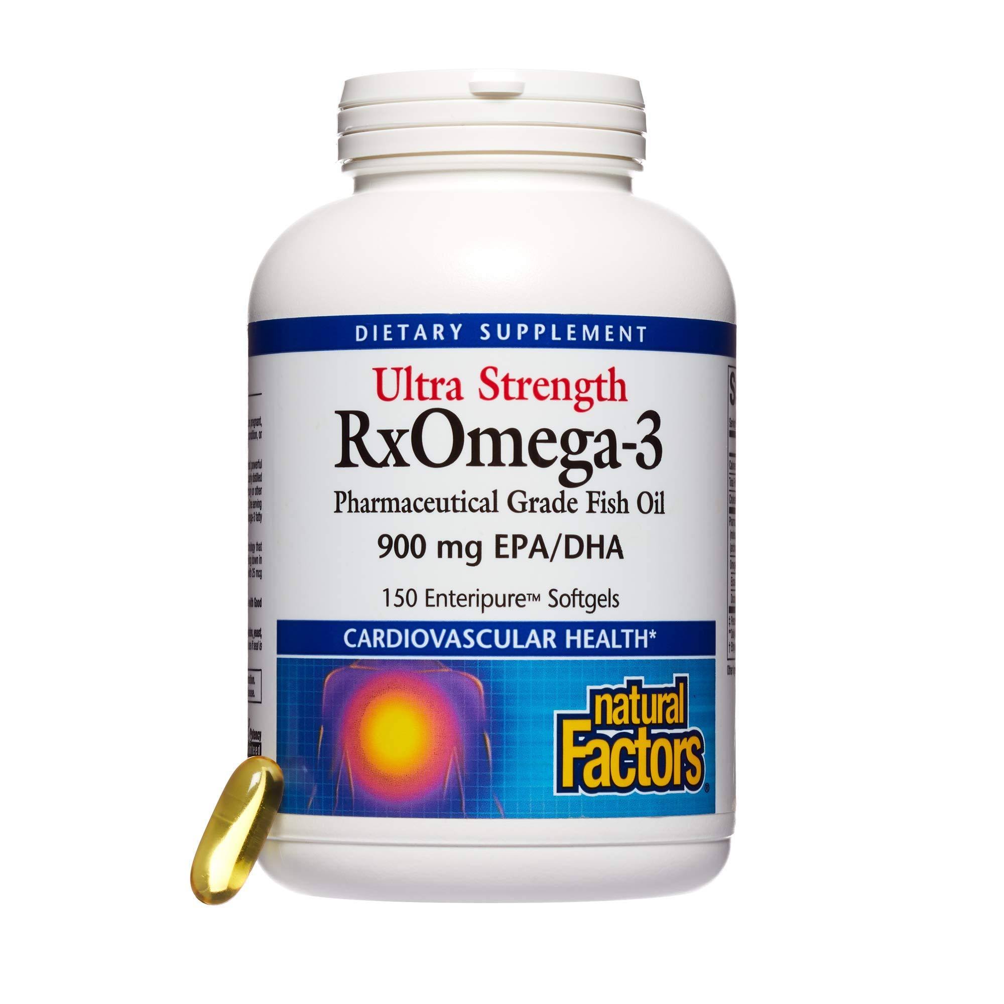 Natural Factors Ultra Strength Rxomega-3 Supplement - 150 Enteripure Softgels
