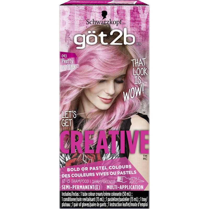 Got2B 094 Pretty In Pink Creative Semi-Permanent Hair Color - each