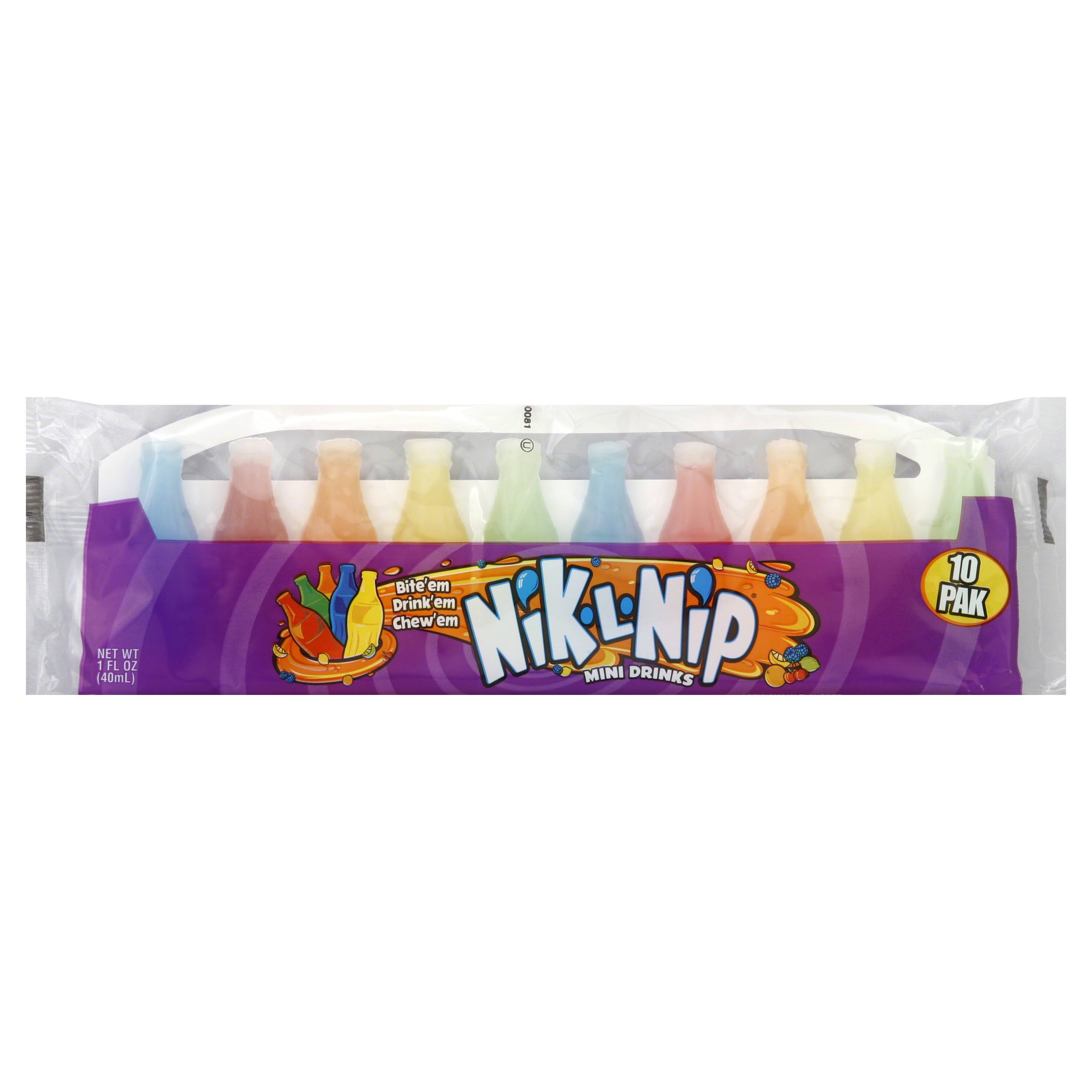 Nik L Nips Mini Drinks - 10 Pack, 3.4oz, 12 Pouches