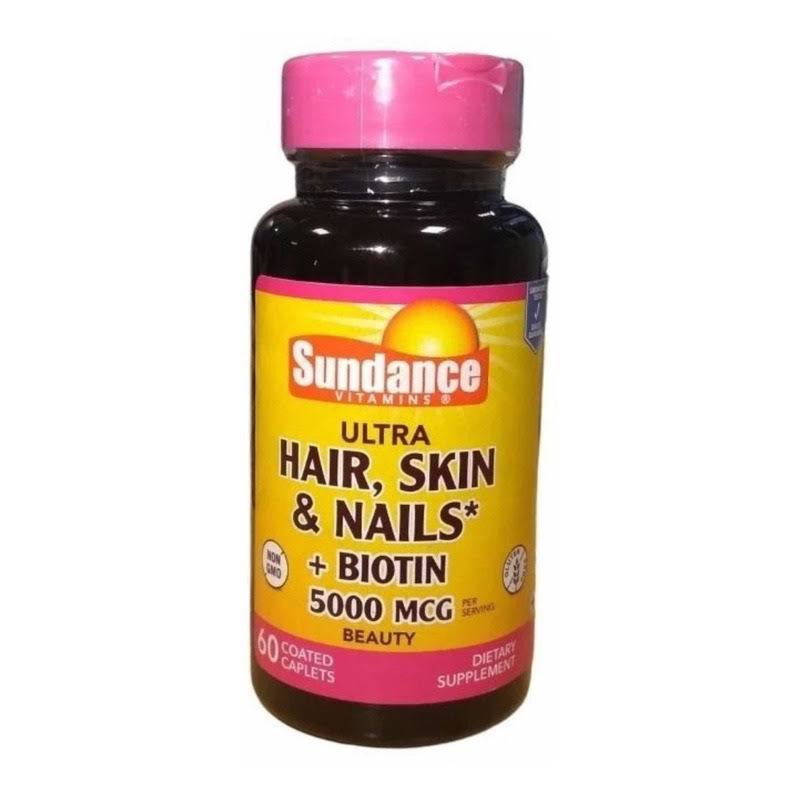 Sundance Hair Skin Nails Plus Biotin Tablets - 60ct, 5000mcg