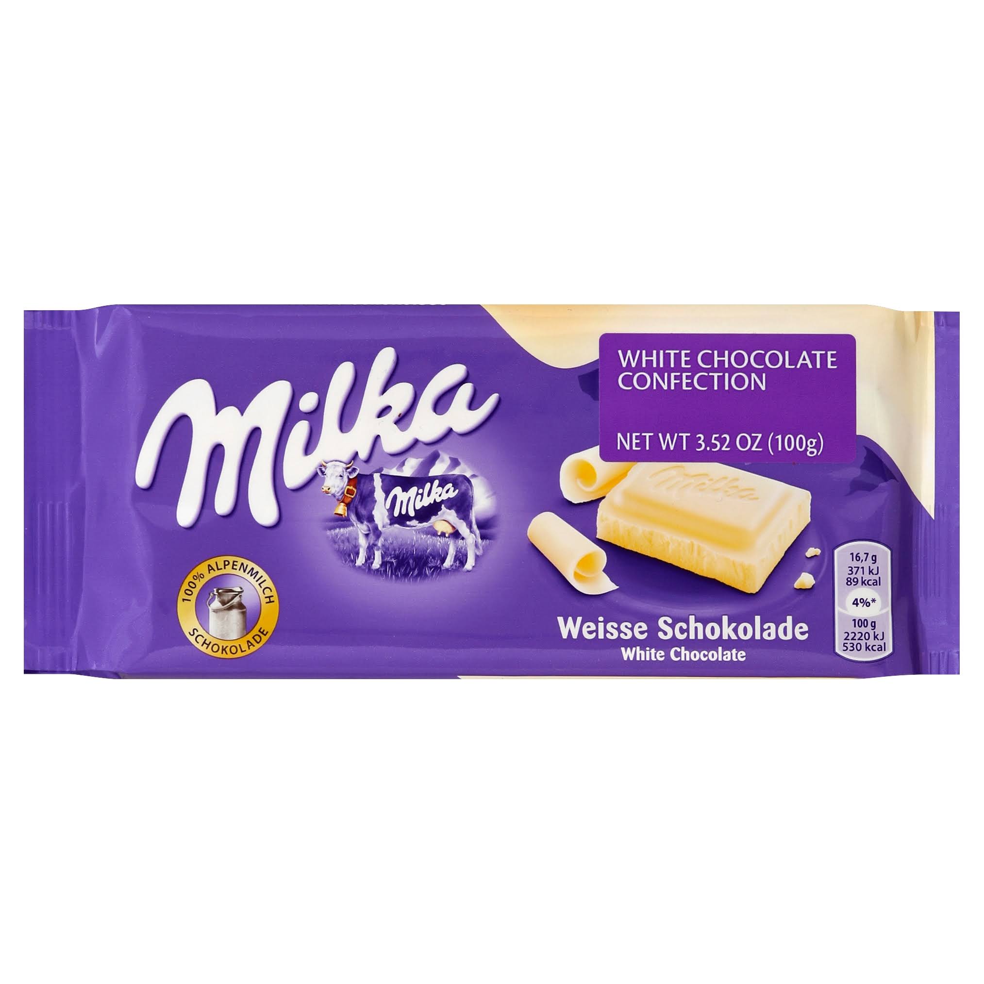 Milka White Chocolate Confection - 3.52 oz