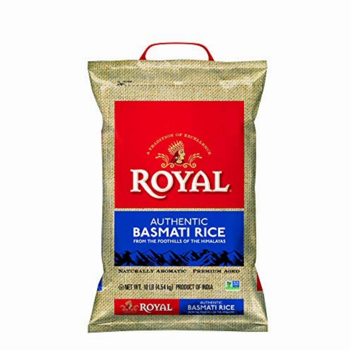 Royal Basmati Rice in Plastic Bag, 10 Pound