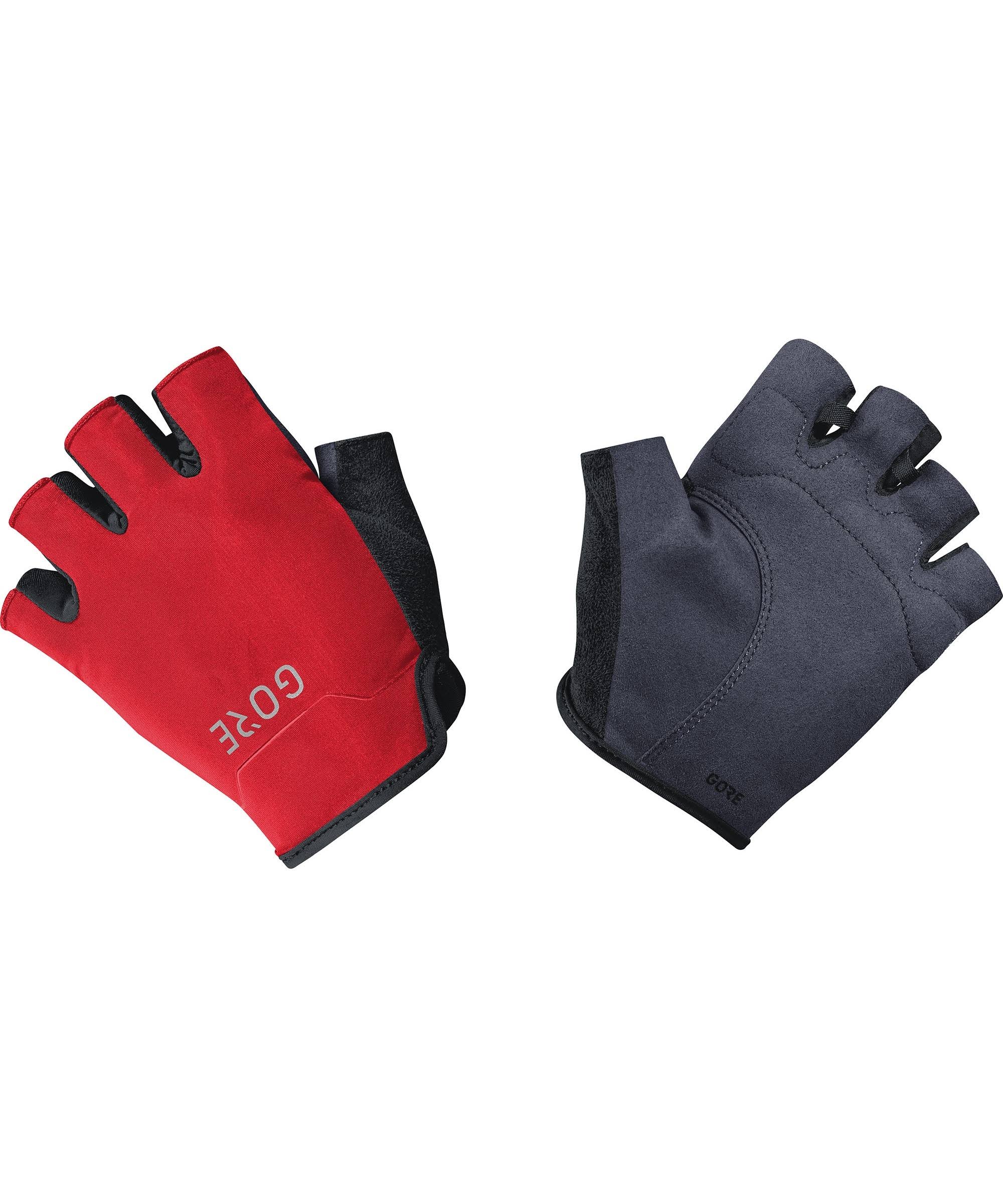 Gore C3 Short Finger Gloves Black / Red