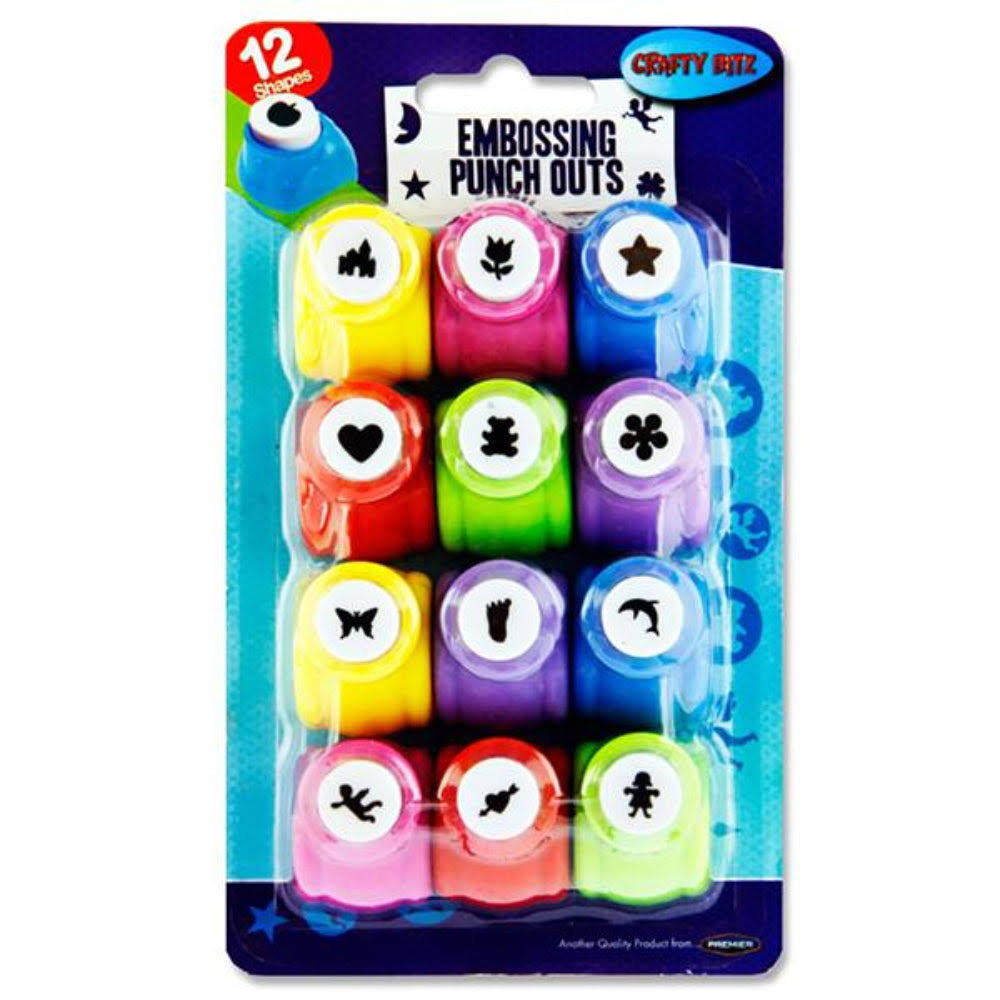 Crafty Bitz 1.5cm Embossing Punch Outs - Pack of 12