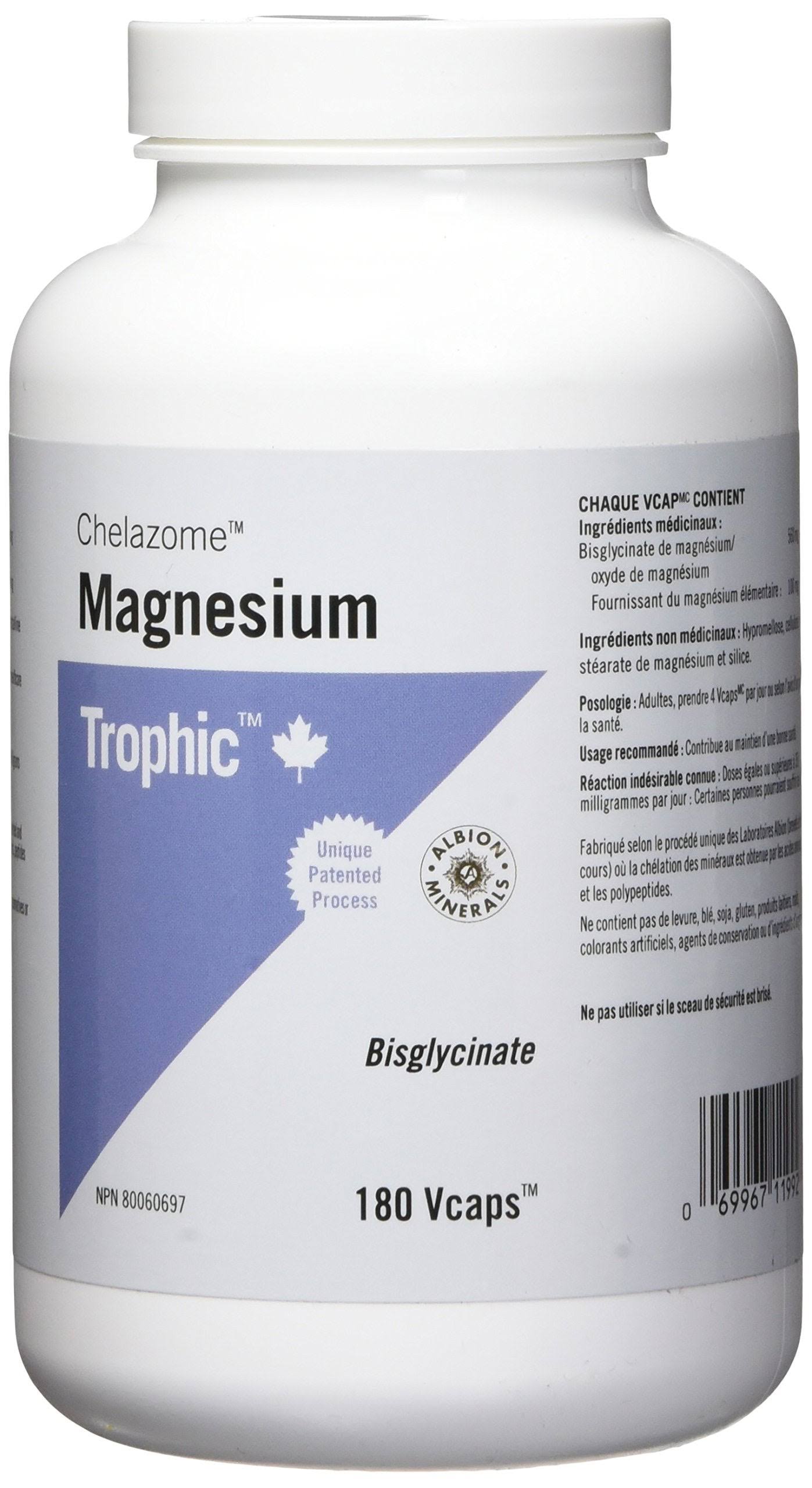 Trophic Magnesium ChelazomeTM Bisglycinate 180 vcaps