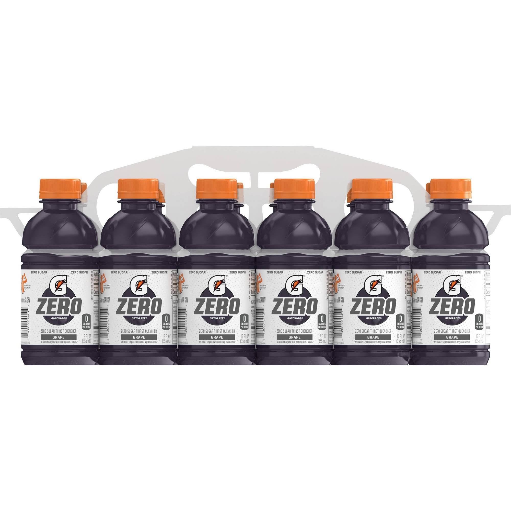 Gatorade Zero Thirst Quencher, Zero Sugar, Grape - 12 pack, 12 fl oz bottles