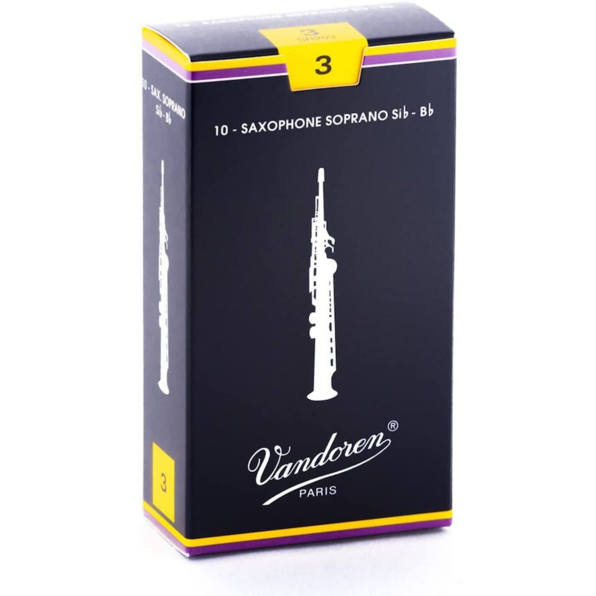 Vandoren Soprano Saxophone Reeds - Strength 3, Box of 10
