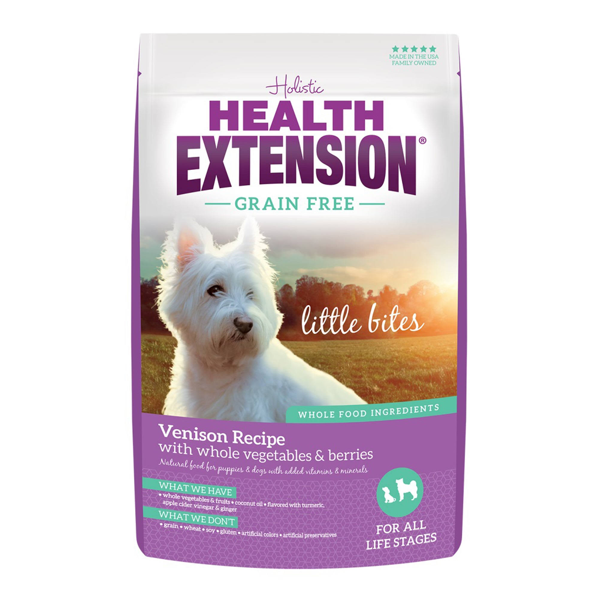 Health Extension Grain Free Venison Little Bites Dry Dog Food 12lb