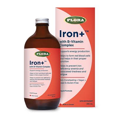 Flora Iron+ Liquid with B-Vitamin Complex 445ml