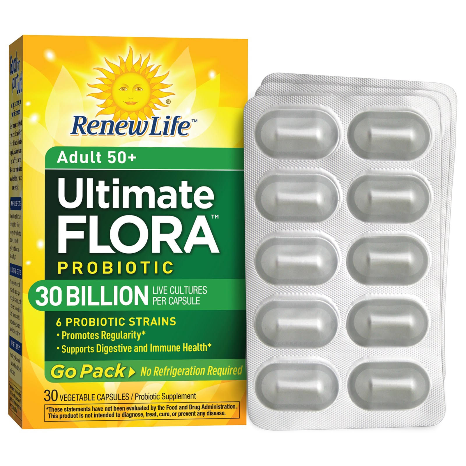 Renew Life Ultimate Flora Rts Senior Care Probiotic - 30 Vegetable Capsules