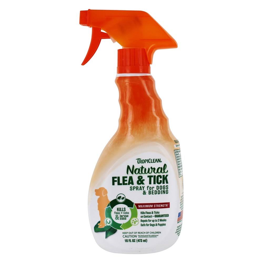 Tropiclean Natural Flea and Tick Spray for Pets - 16oz