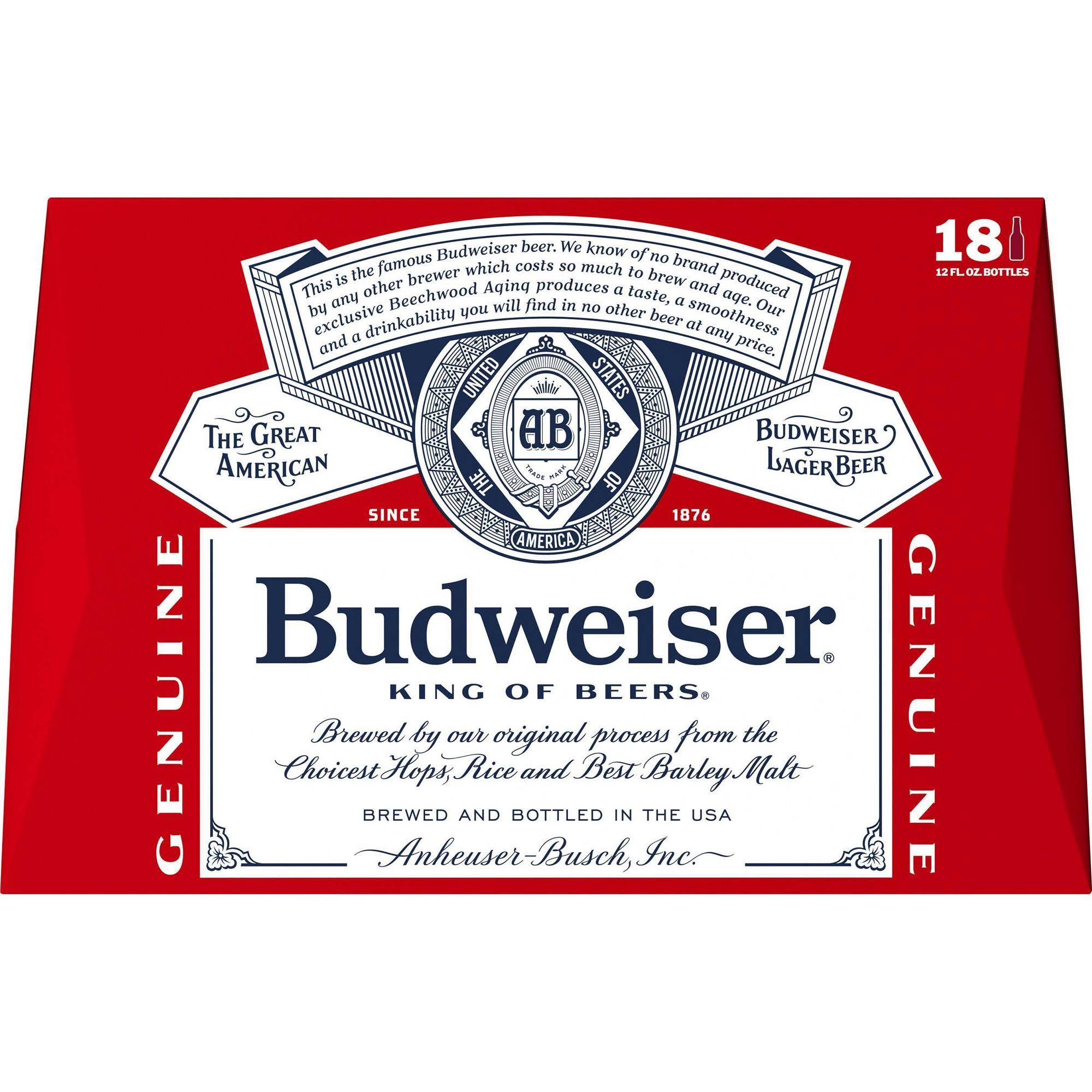 Budweiser Beer - 18 Pack