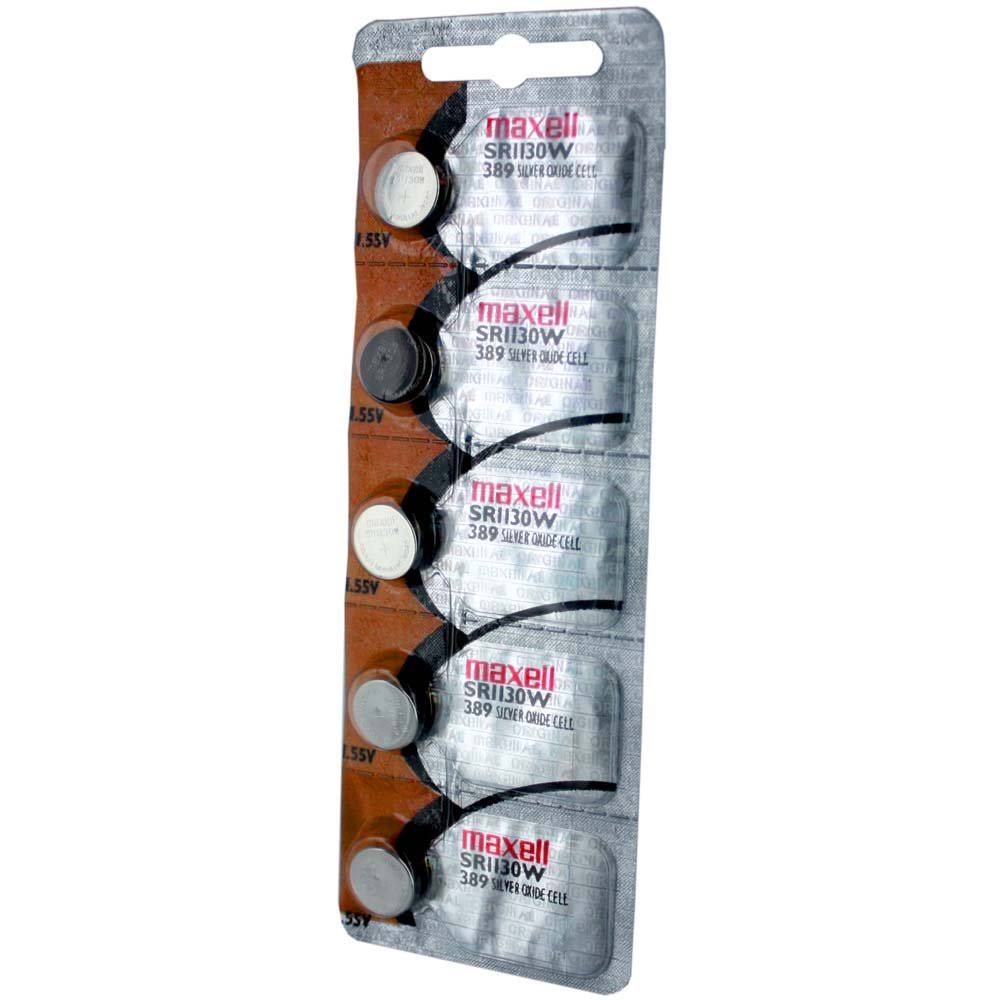 Maxell Watch Battery Button Cell SR1130SW 390 Pack of 5 Batteries