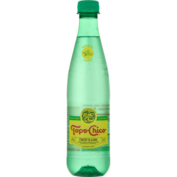 Topo Chico Mineral Water, Carbonated, Twist of Lime - 460 ml