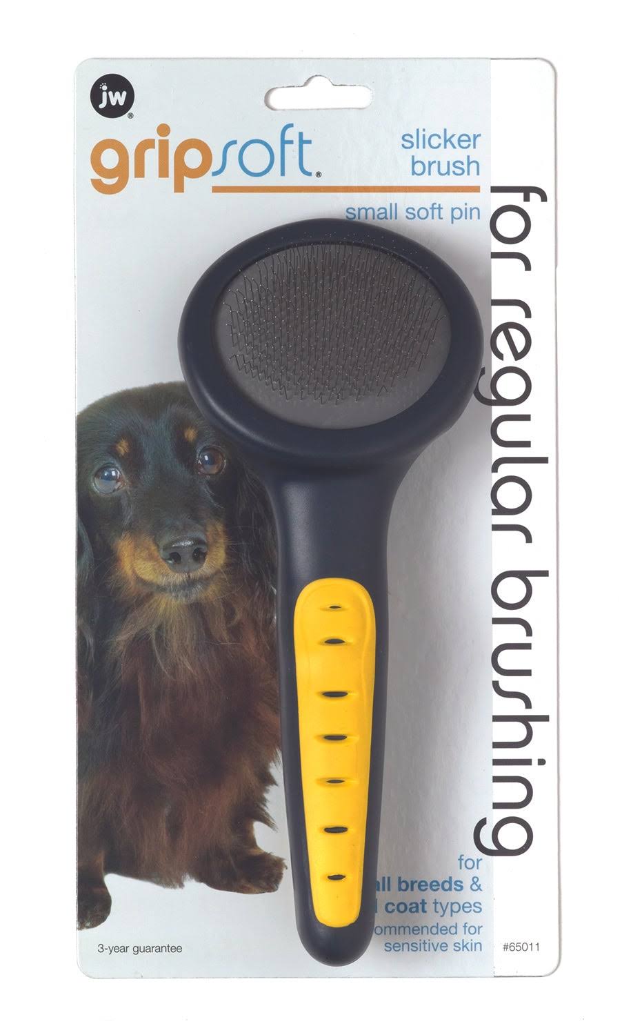 JW Pet Company GripSoft Slicker Soft Pin Dog Brush - Small