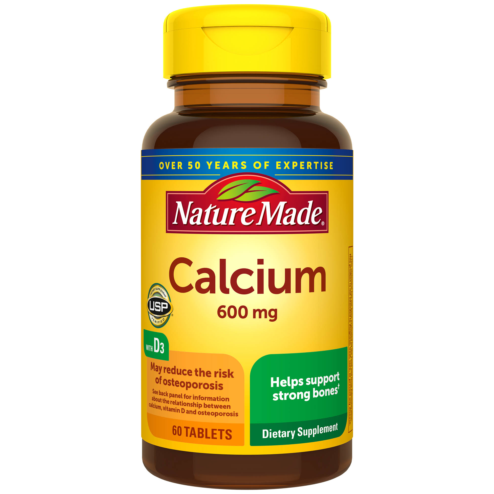 Nature Made Calcium & Vitamin D 600Mg Dietary Supplement - 60 Tablets