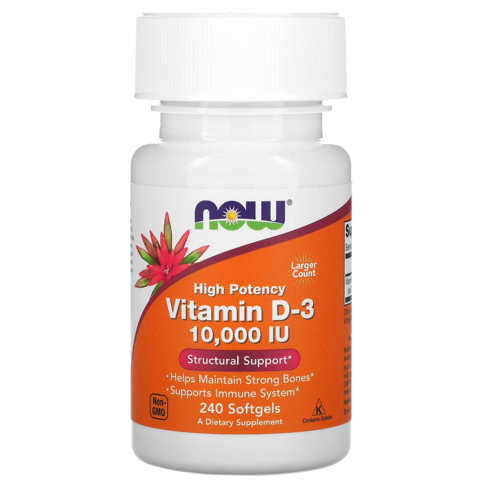 Vitamin D-3 240 Softgels 10;000 IU by Now Foods