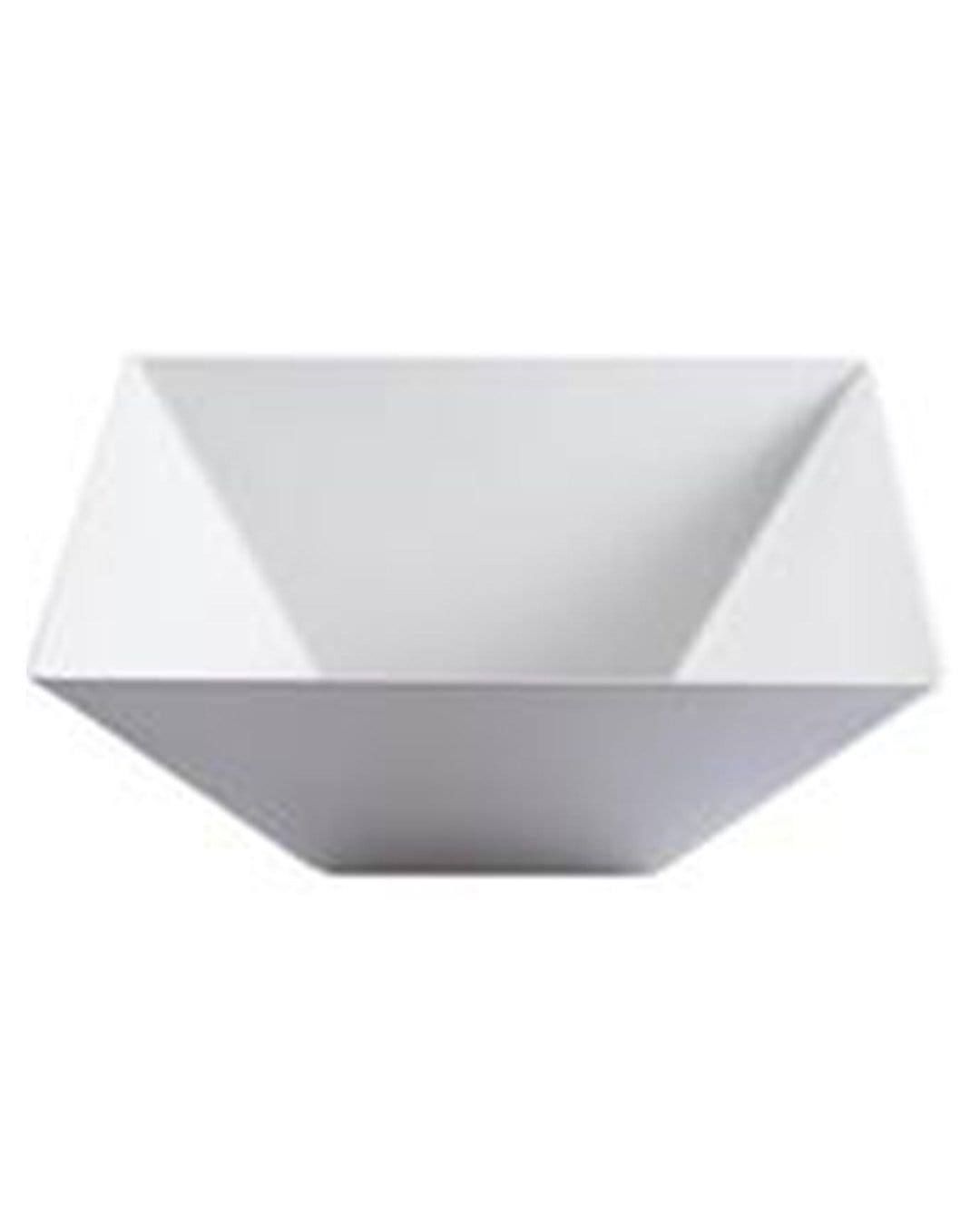 White Square Plastic Bowls 12cm Pack 15