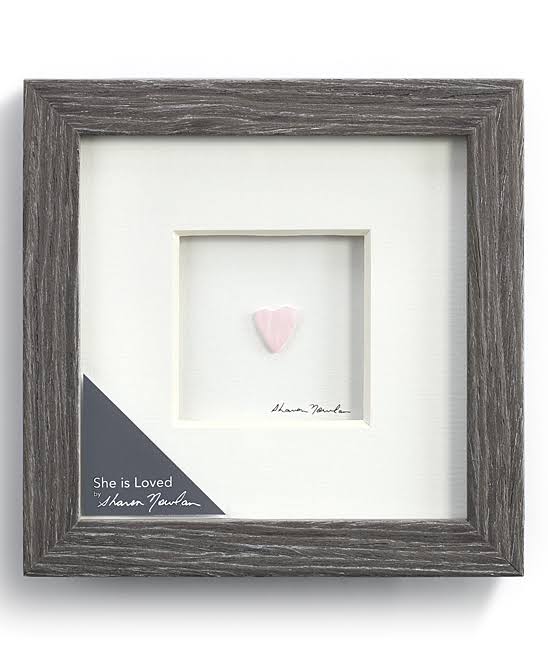 Sharon Nowlan White 'She is Loved' Heart Framed Wall Art One-Size