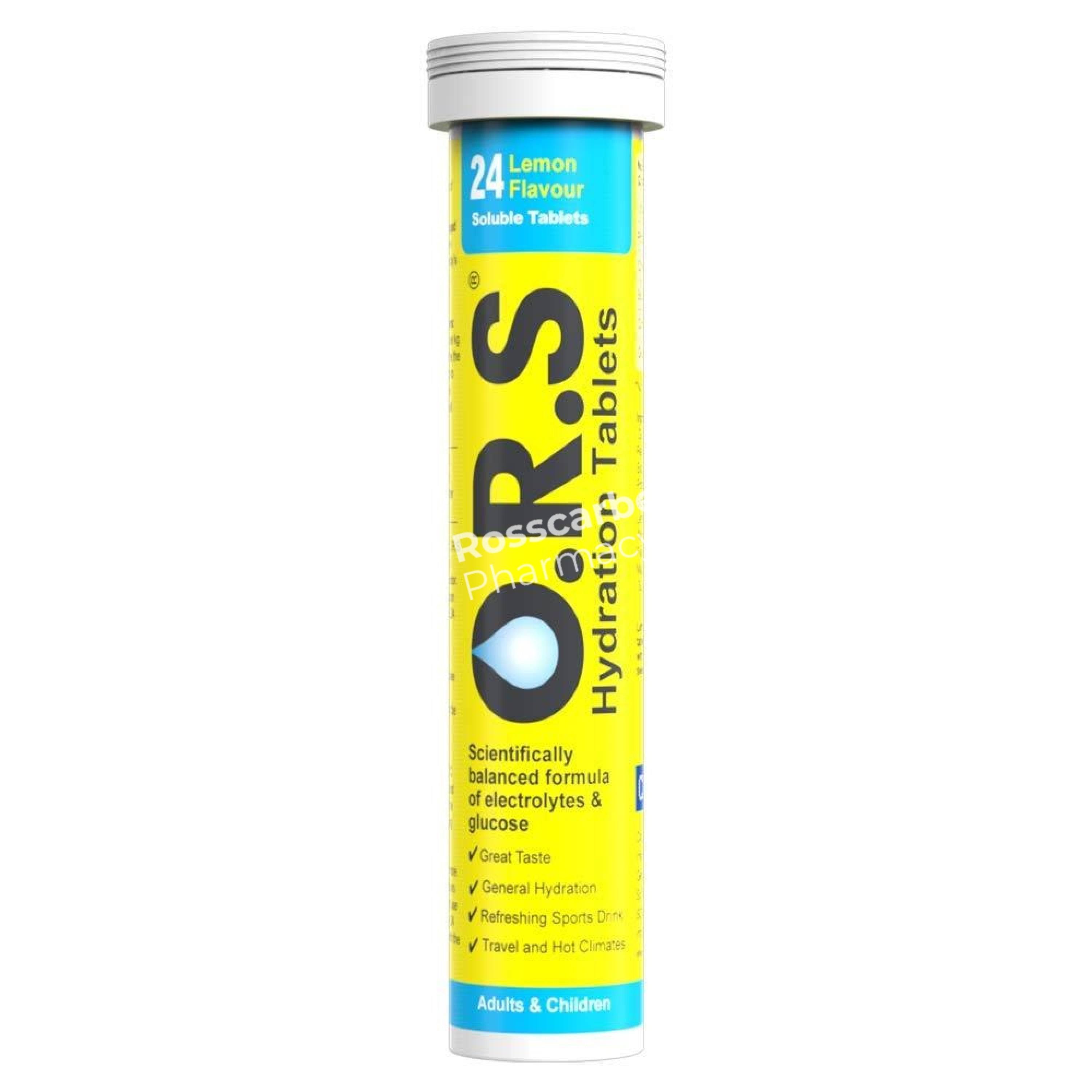 O.R.S Hydration Tablets - 24 Lemon Flavour Soluble Tablets