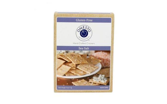 Onesto Sea Salt Hand-Crafted Crackers - 4 oz