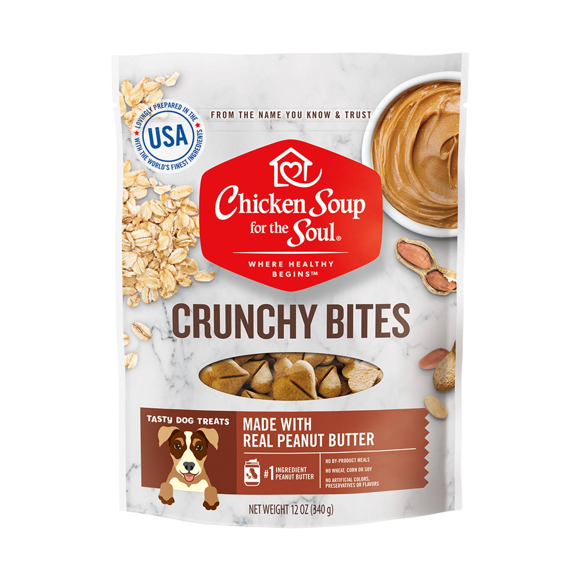 Chicken Soup for The Soul Crunchy Bites Peanut Butter Dog Treats 12-oz