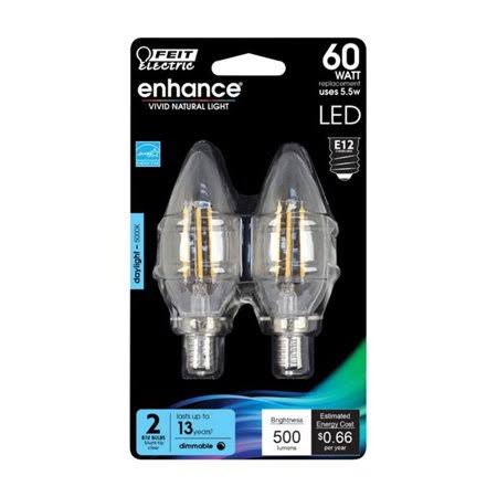 Feit Electric 3911062 Enhance 5.5w B10 Filament Led Bulb, 500 Lumens - Daylight Feit Electric Multicolor