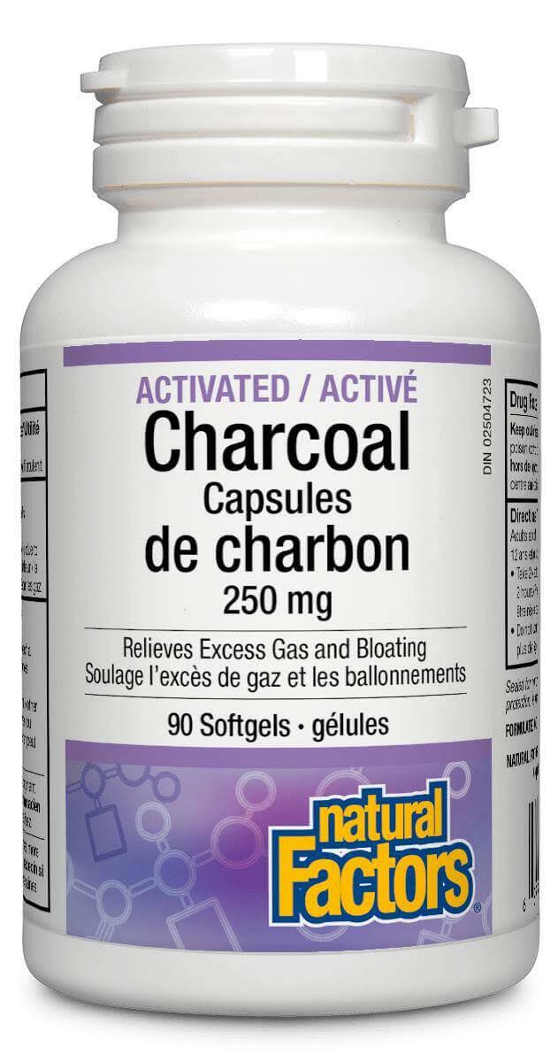 Natural Factors Activated Charcoal 90 Softgels