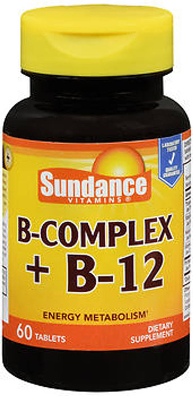 Sundance B Complex Plus B-12 Capsules, 60 Count