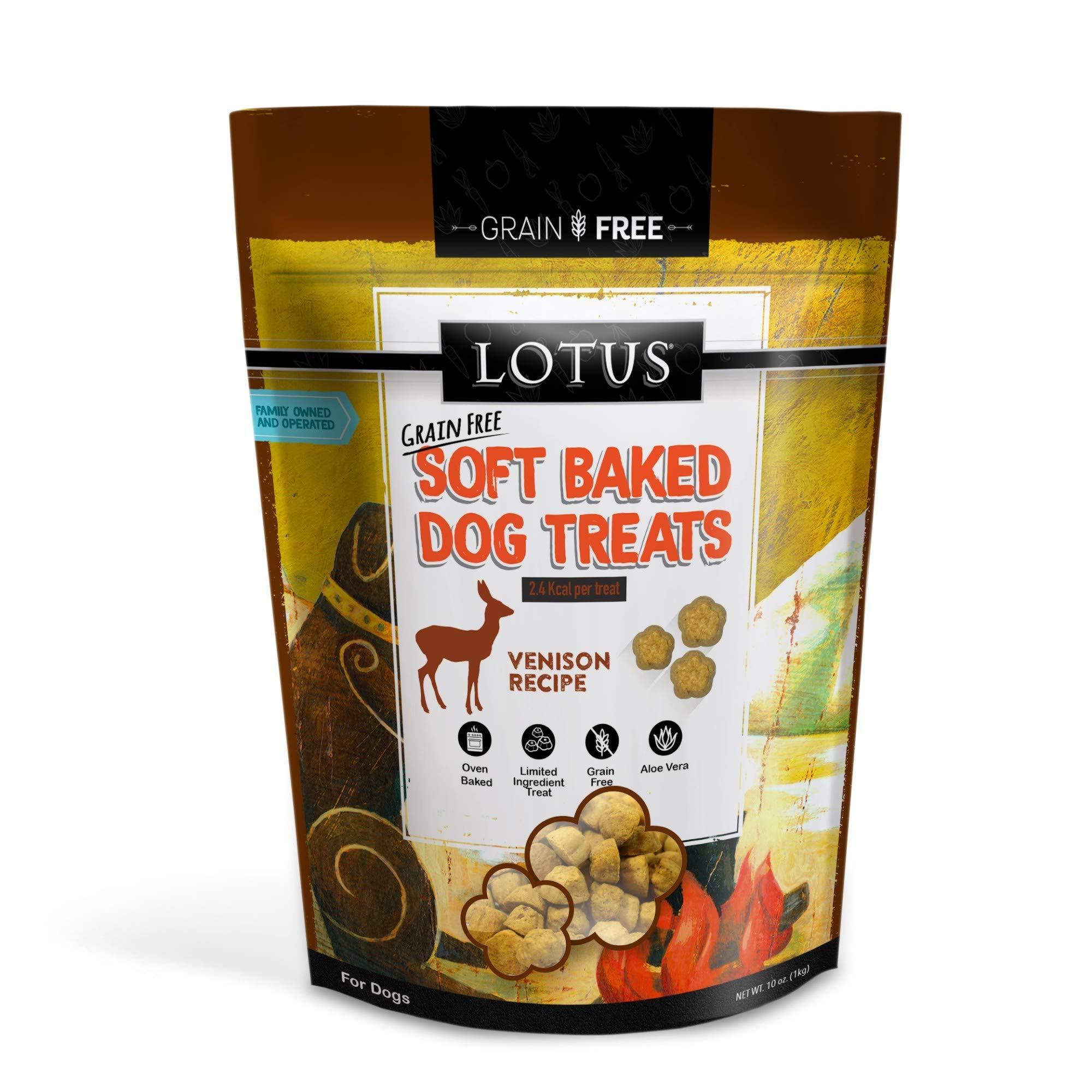 Lotus Soft Baked Venison Grain-Free Dog Treats, 10-oz