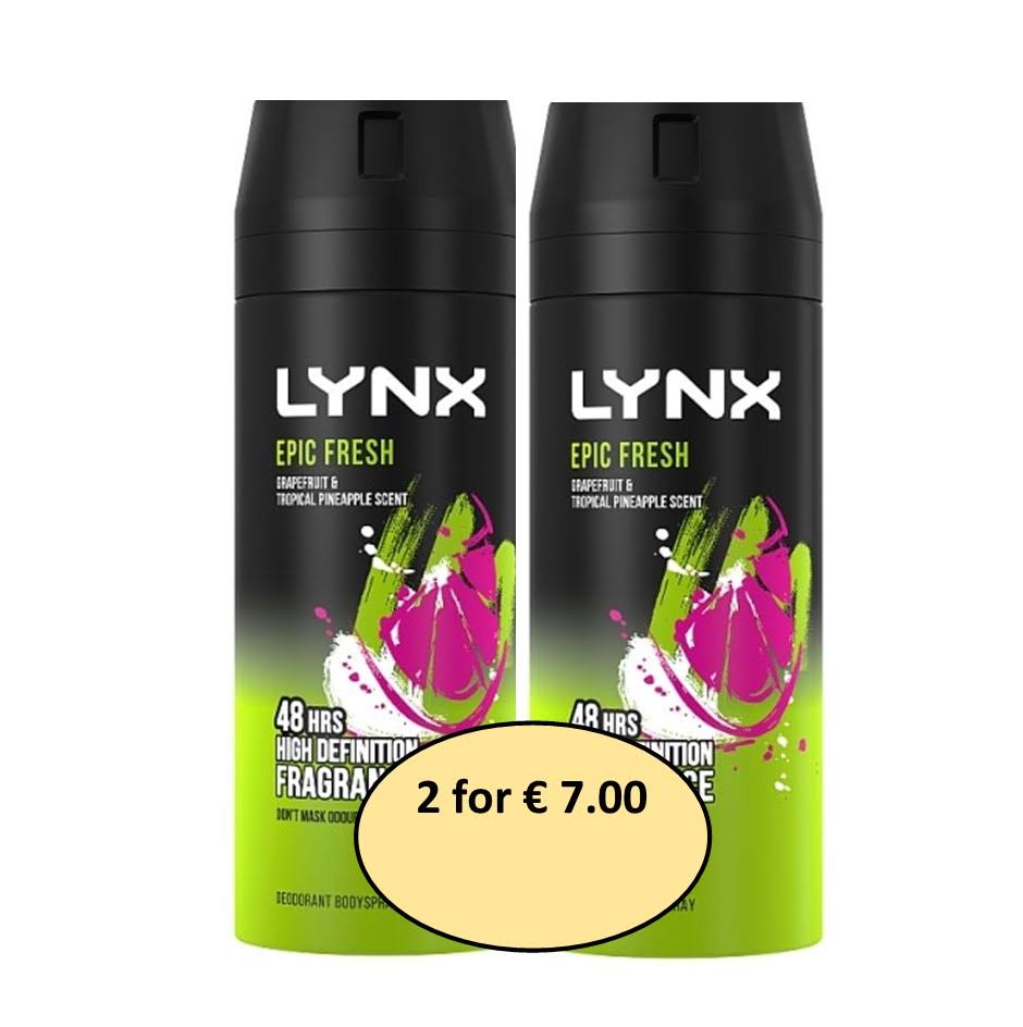 Lynx Body Spray Epic Fresh Twin Pack by dpharmacy