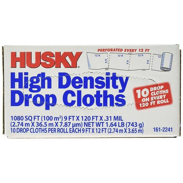Husky Perforated Drop Cloth - 9' x 120'
