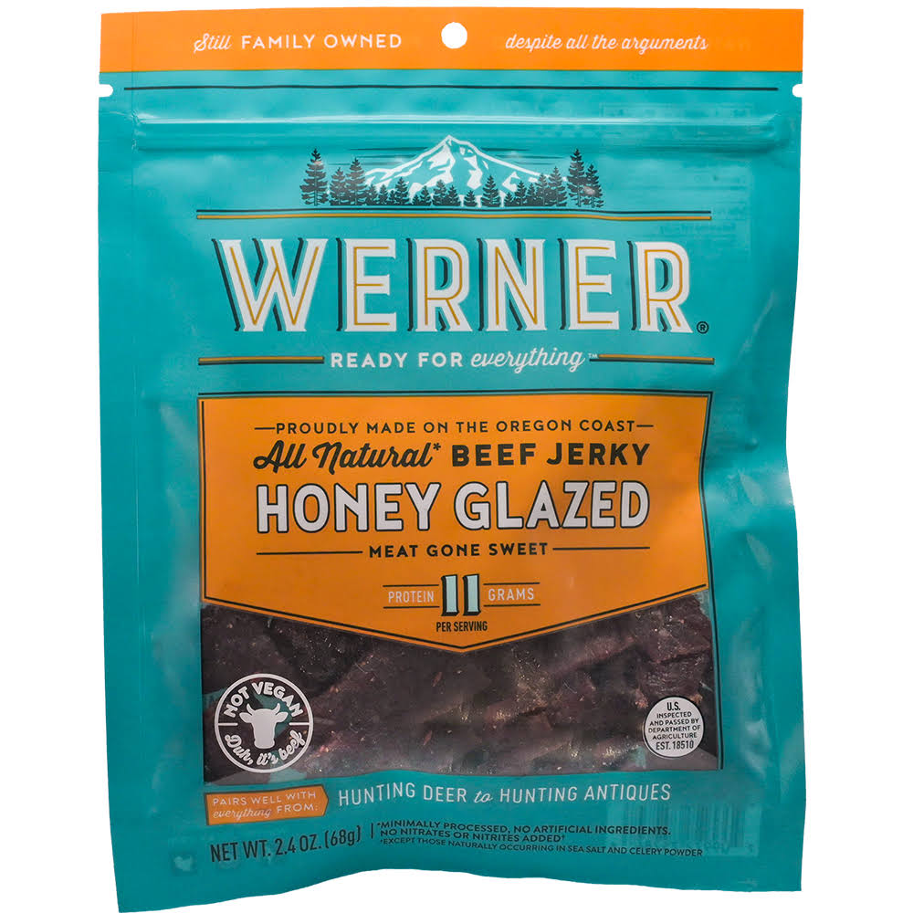 Werner 2.4 oz. All Natural Honey Glazed Beef Jerky
