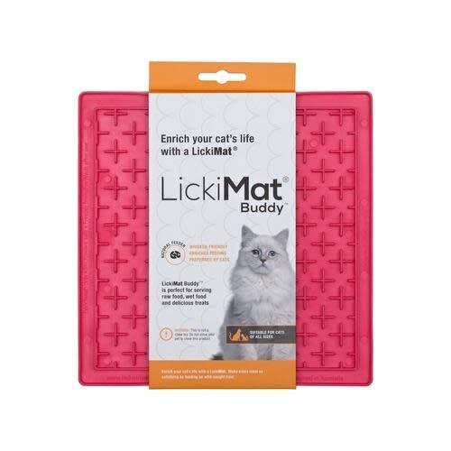 LickiMat Buddy Cat Feeder, Pink