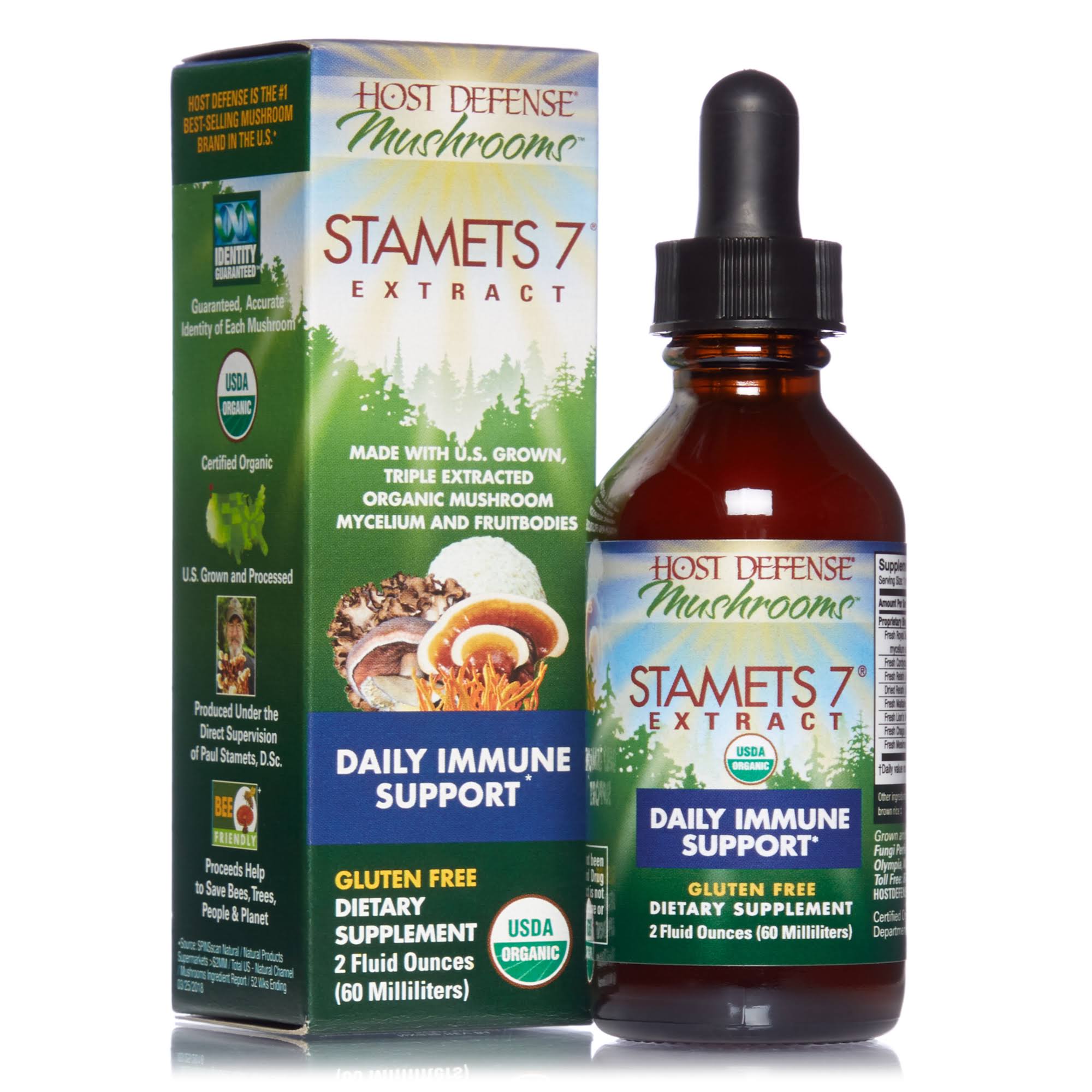 Host Defense Stamets 7 Daily Immune Support - 60ml
