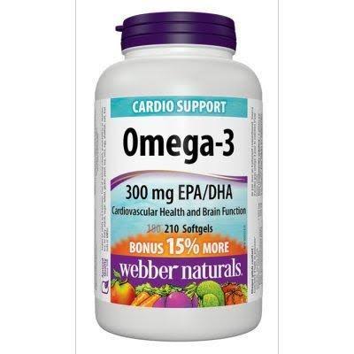Webber Naturals Omega-3 Fish Oils, 210 Softgels Bonus Size