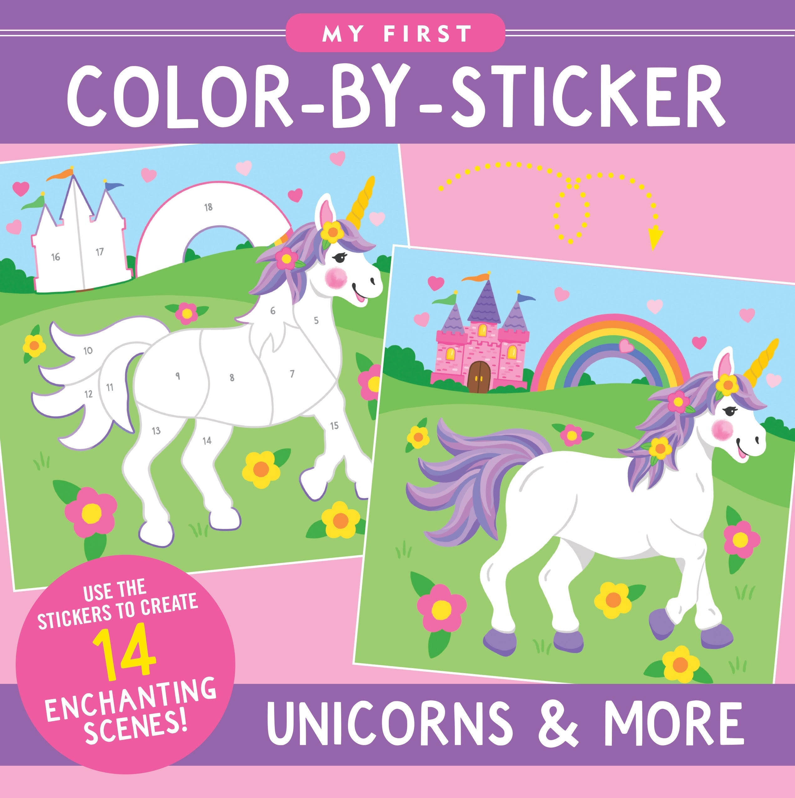 UNICORNS & MORE FIRST COLOR BY STICKER BOOK. [Book]