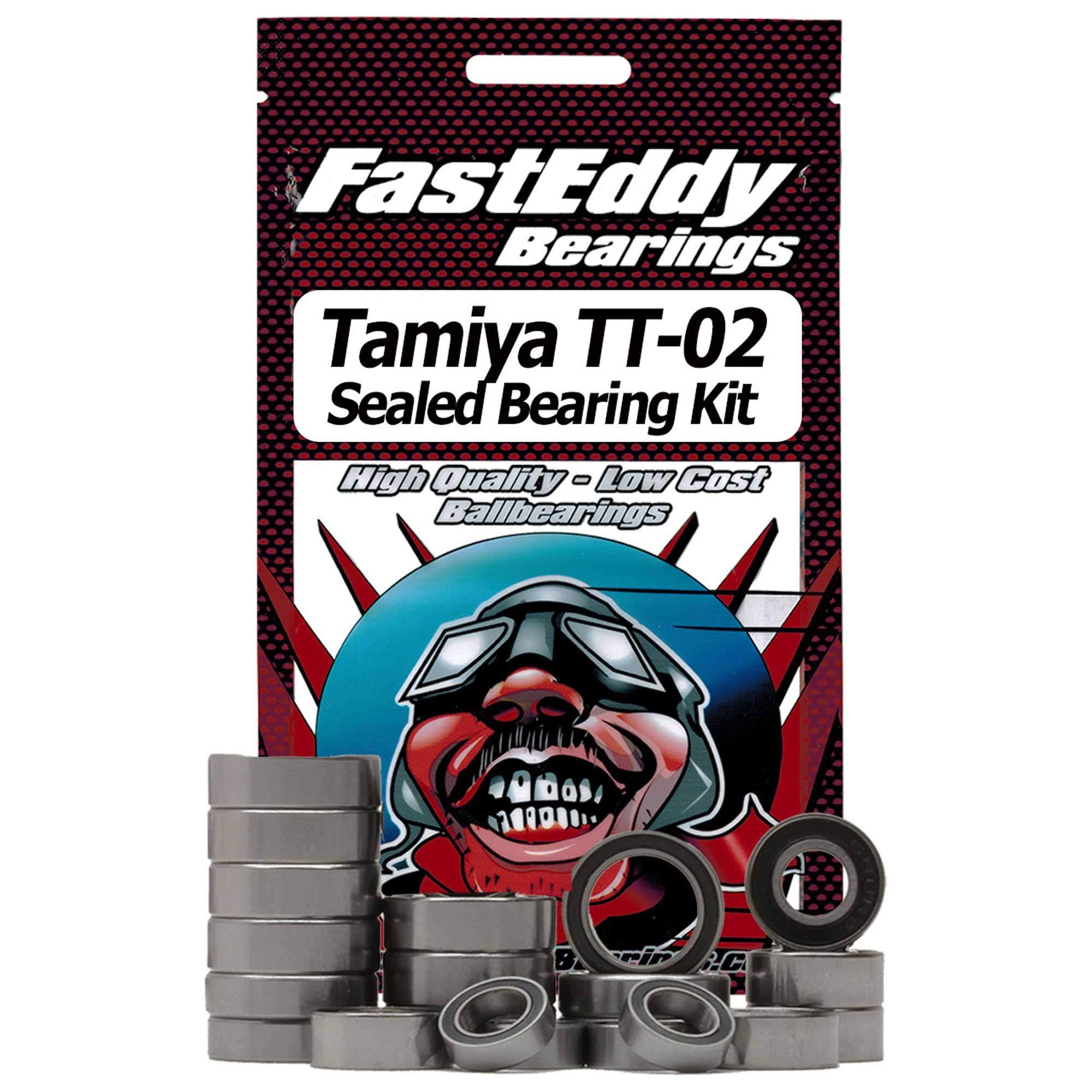 FastEddy TFE411 Tamiya TT-02 Chassis Rubber Sealed Bearing Kit