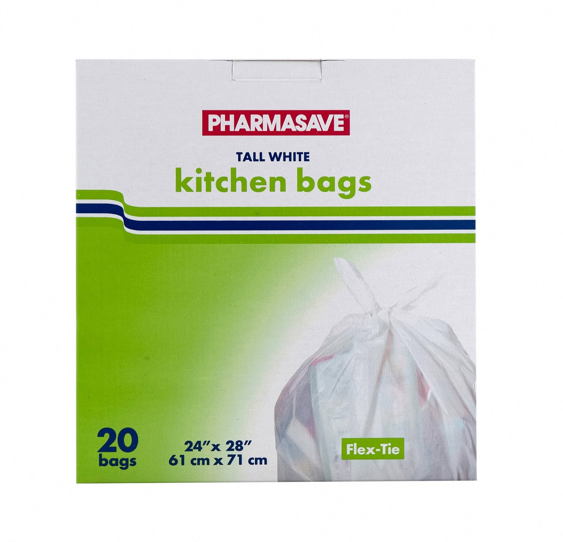 PHARMASAVE TALL White KITCHEN BAGS 20S