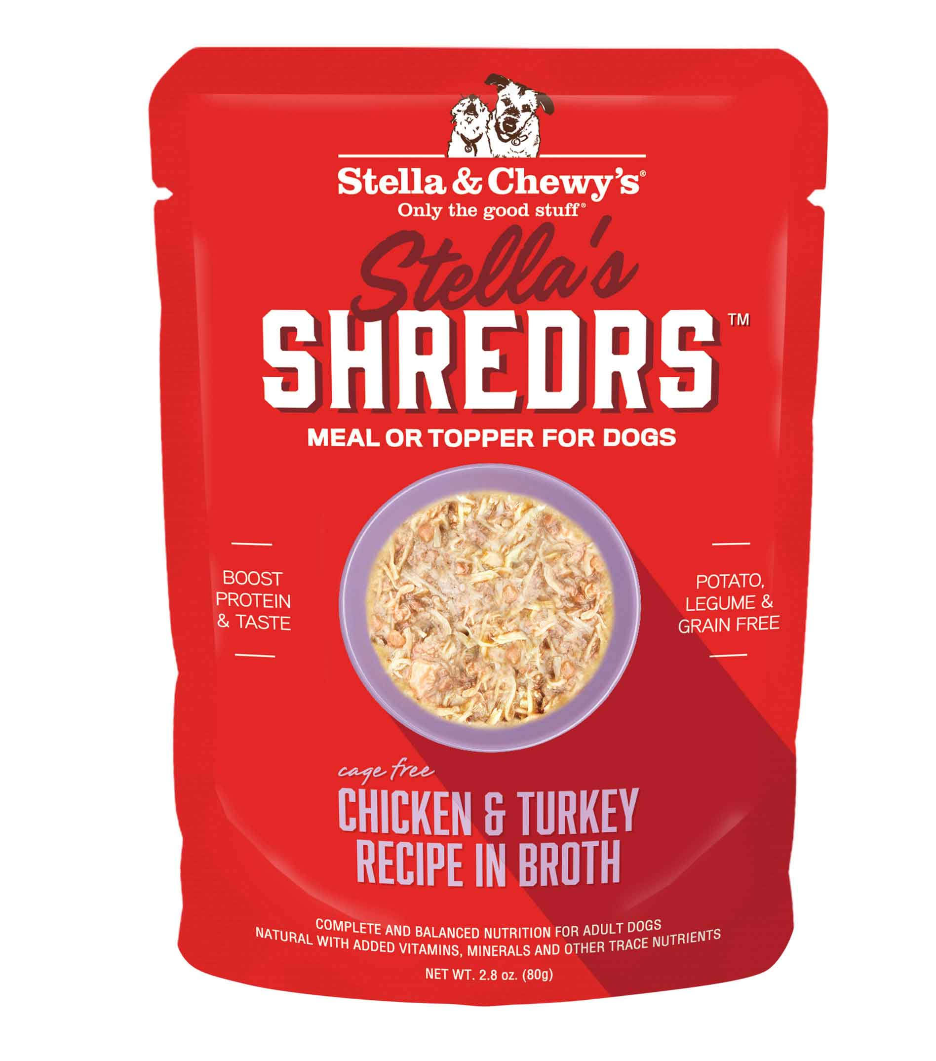 Stella & Chewy's Dog Shredrs Chicken & Turkey, 2.8-oz