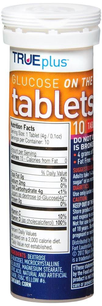 Trueplus Glucose On The Go Tablets - Orange